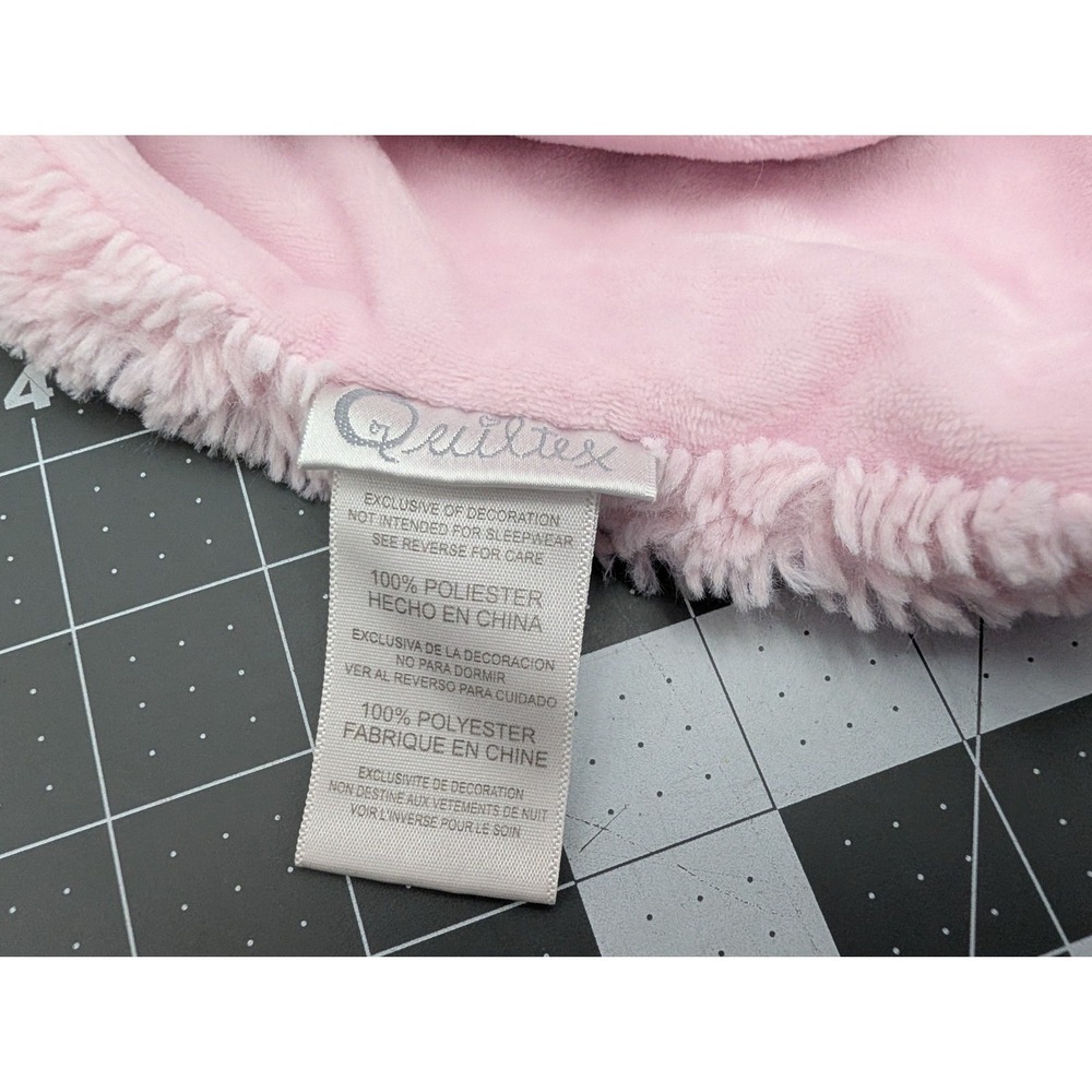 Quiltex Pink Cow Lovey Plush Blanket Mat Oversized Large 30 x 29 Stuffed Animal - Picture 3 of 9